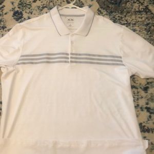 Men’s dri-fit Adidas Golf shirt. Smoke:pet free